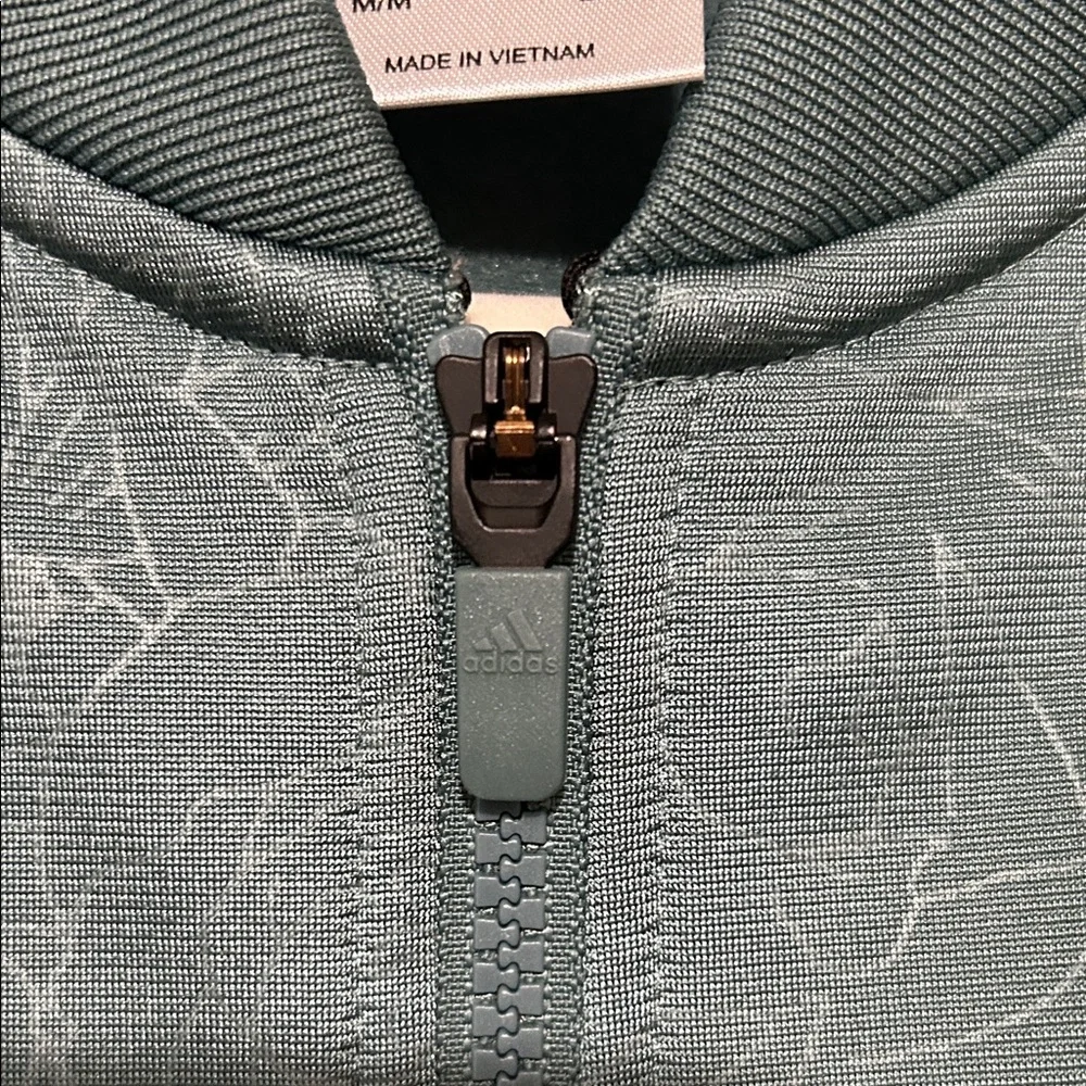 adidas Floral Zip Up Performance Track Jacket - M
